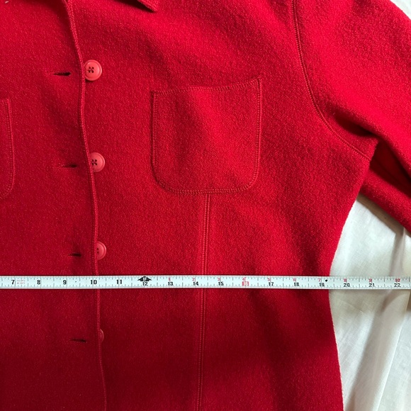Willi Smith 100% Wool Women's Red Chore Jacket - Picture 6 of 8